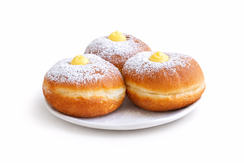 Beignets Hanoukah - Crème Patissière Vanille (Carton 25 PCS)