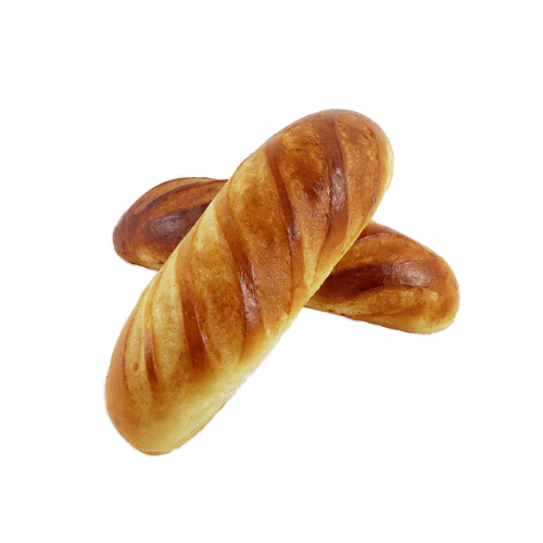 Demi baguette viennoise (150g) Prix unitaire HT : 0,60€ Prix au carton : 30€ Carton : 50 pcs - L'Atelier K LLC
