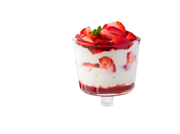 Coulis de fraise sur chantilly